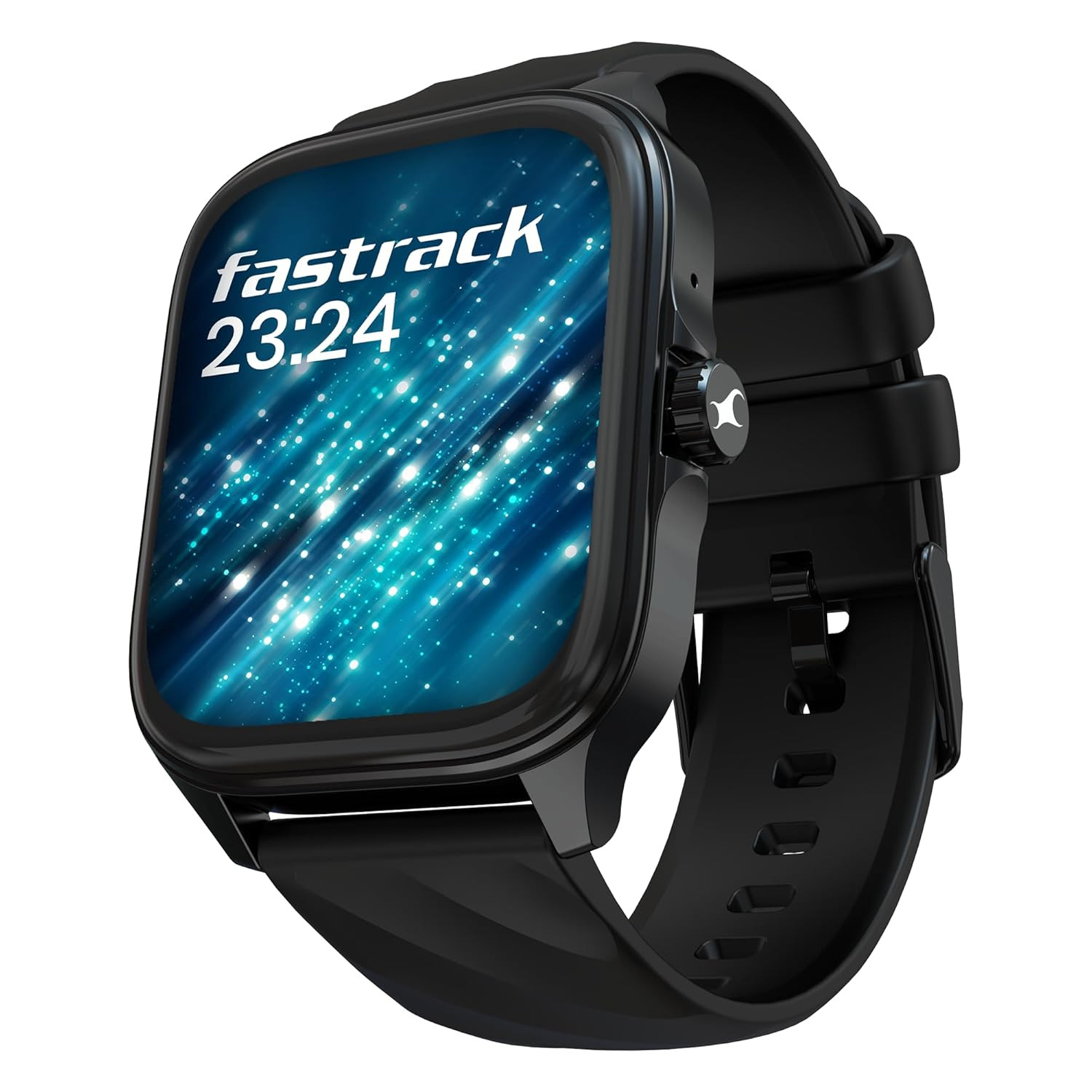 Fastrack New Astor FS1 PRO Smart Watch Large Super AMOLED Display 197 AOD AI Voice Assistance Functional Crown SingleSync BT Calling 100 Sports Modes  Smartwatch Faces IP68 Black