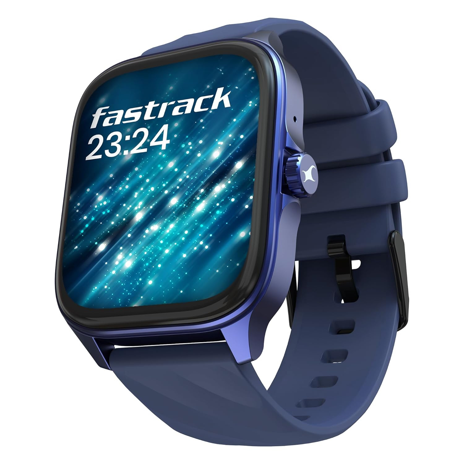 Fastrack New Astor FS1 PRO Smart Watch Large Super AMOLED Display 197 AOD AI Voice Assistance Functional Crown SingleSync BT Calling 100 Sports Modes  Smartwatch Faces IP68 Blue