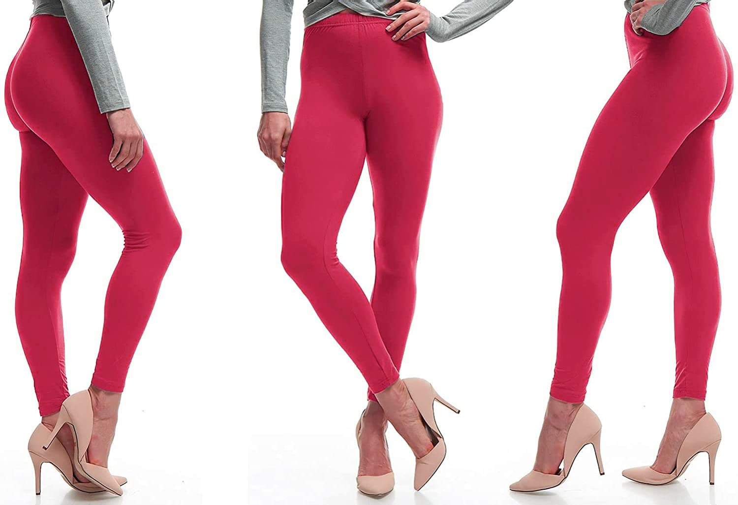 FF High Waist Cotton Lycra Regular Slim Fit Women Leggings for Casual &  Formal Wear, Full Length Active Yoga Leggings (Size - 30 to 38)
