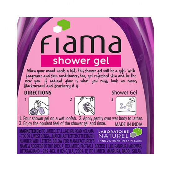 Fiama Shower Gel Blackcurrant & Bearberry Body Wash With Skin Conditioners For Radiant Glow, 500ml Pump