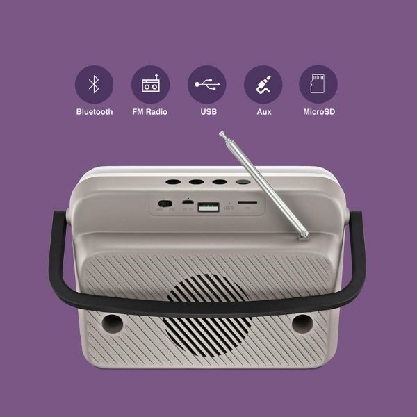 Fingers My-Own-TV MOT 8 Watt Wireless Bluetooth Portable Speaker Ivory White