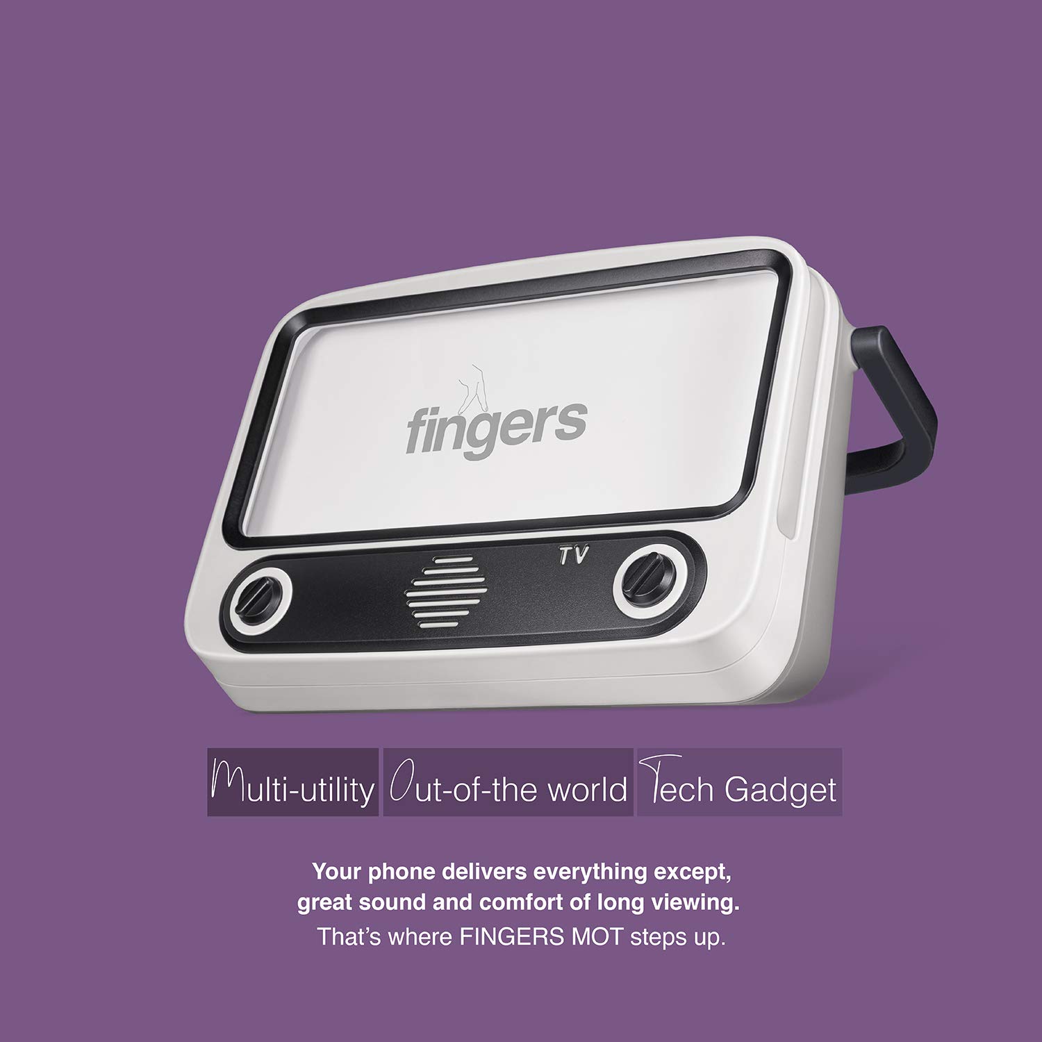 Fingers My-Own-TV MOT 8 Watt Wireless Bluetooth Portable Speaker Ivory White