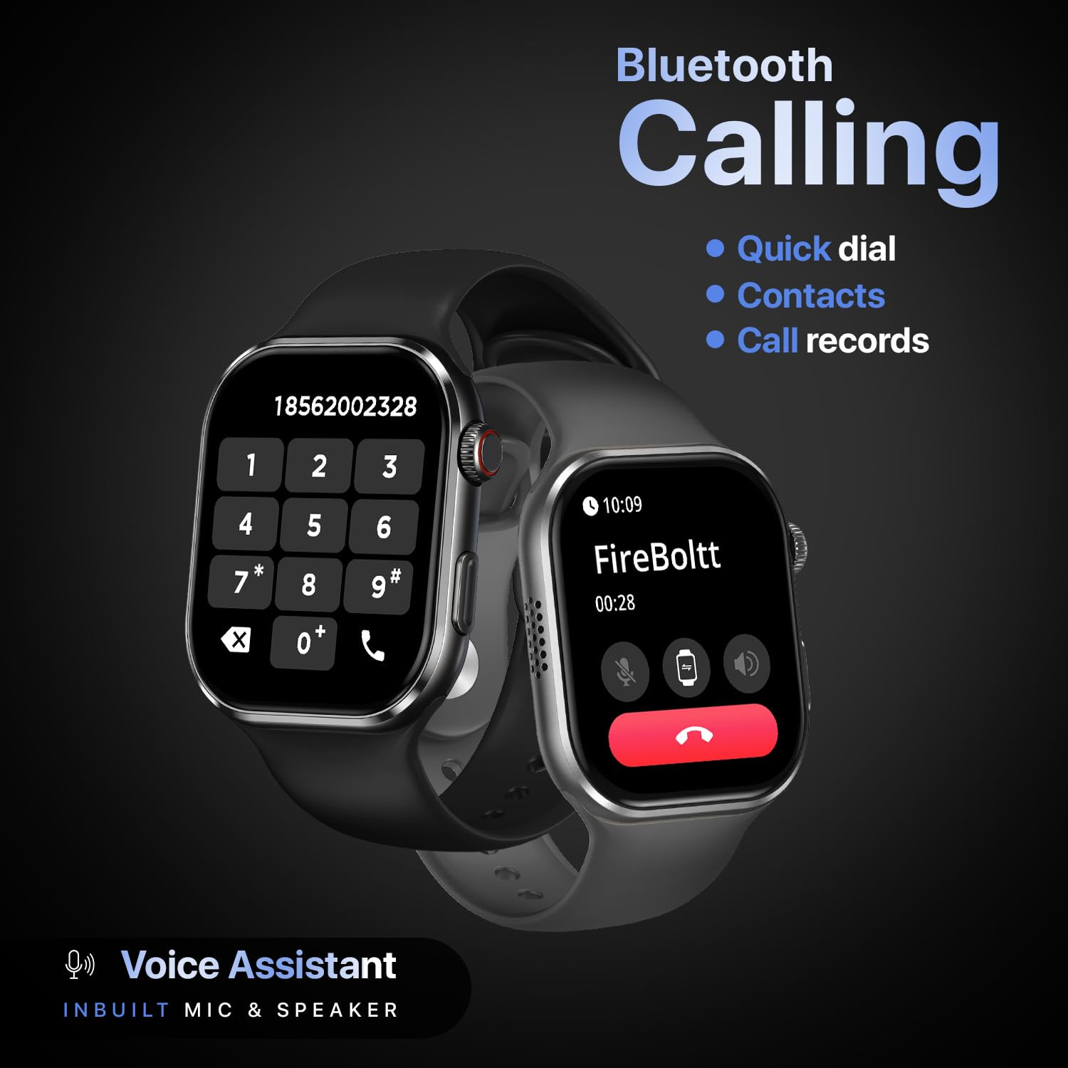 Fire-Boltt Brillia Smart Watch with 513mm 202 inch AMOLED Display Bluetooth Calling SpO2 Heart Rate Monitoring 120 Sports Modes Brillia Black