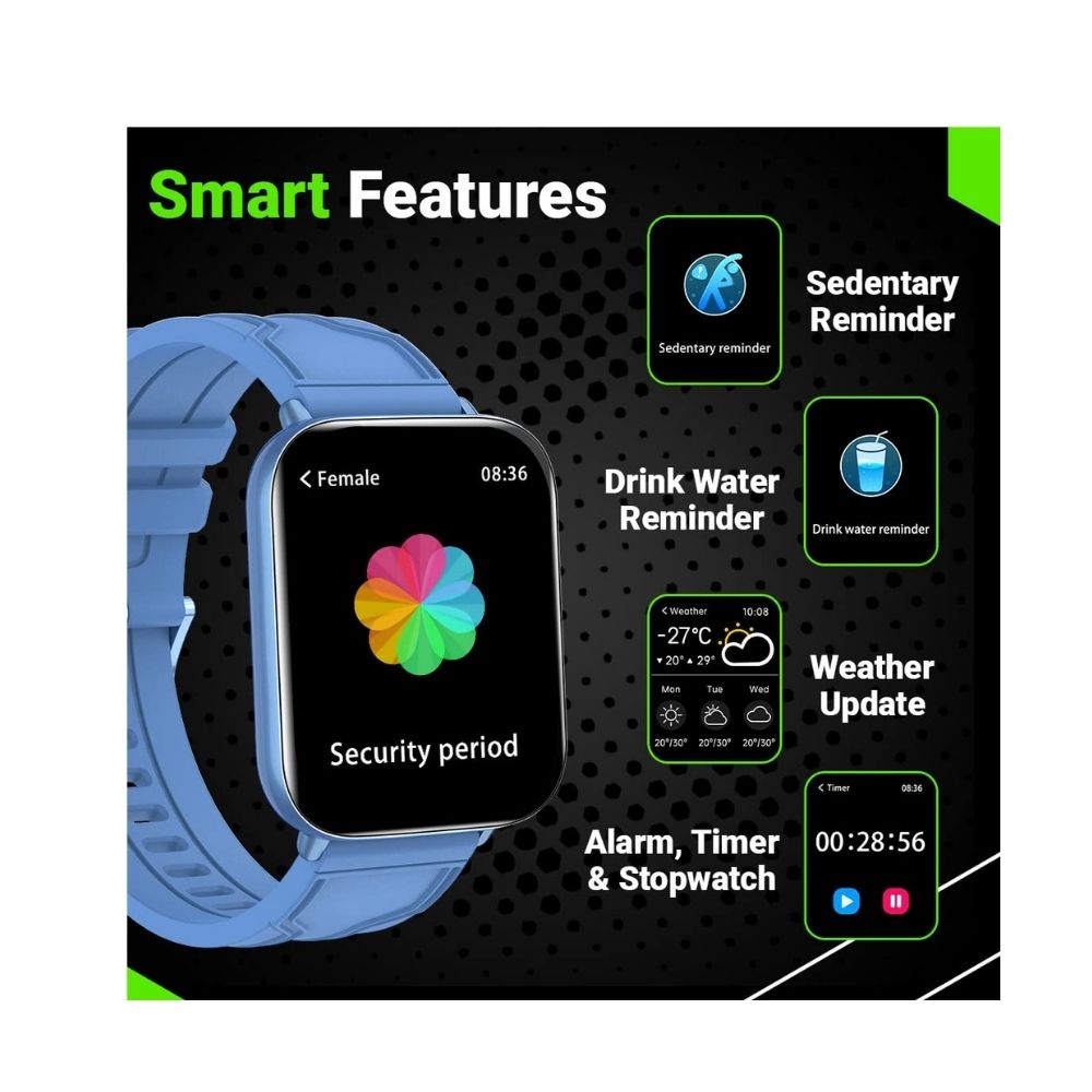 Fire-Boltt Max 1.78 AMOLED Smart Watch (Light Blue)