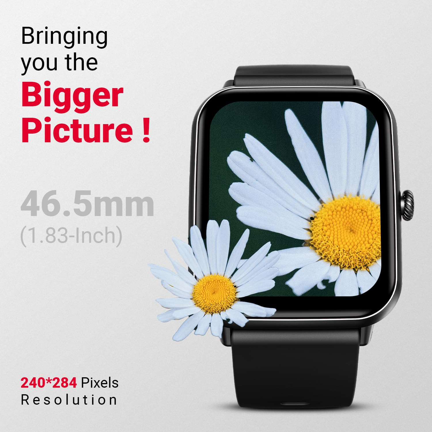 Fire-Boltt Ninja Call Pro Plus Smart Watch 183 inch with Bluetooth Calling AI Voice Assistance 100 Sports Modes IP67 Rating 240  280 Pixel High Resolution Black