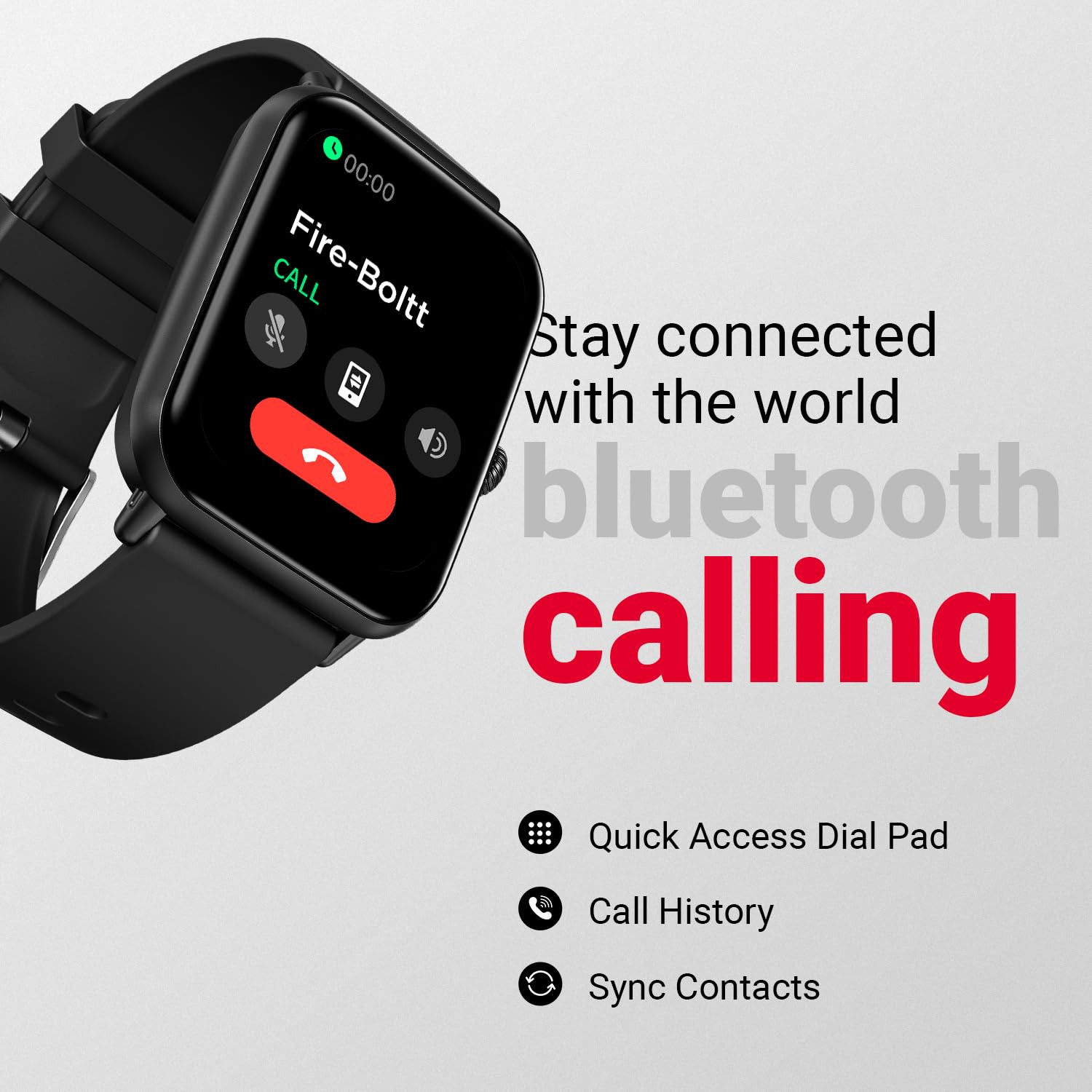 Fire-Boltt Ninja Call Pro Plus Smart Watch 183 inch with Bluetooth Calling AI Voice Assistance 100 Sports Modes IP67 Rating 240  280 Pixel High Resolution Black