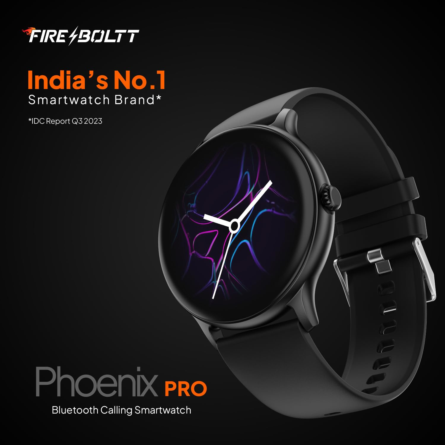 Fire-Boltt Phoenix Pro Smart Watch 139 inch Bluetooth Calling AI Voice Assistant Metal Body with 120 Sports Modes SpO2 Heart Rate Monitoring Black