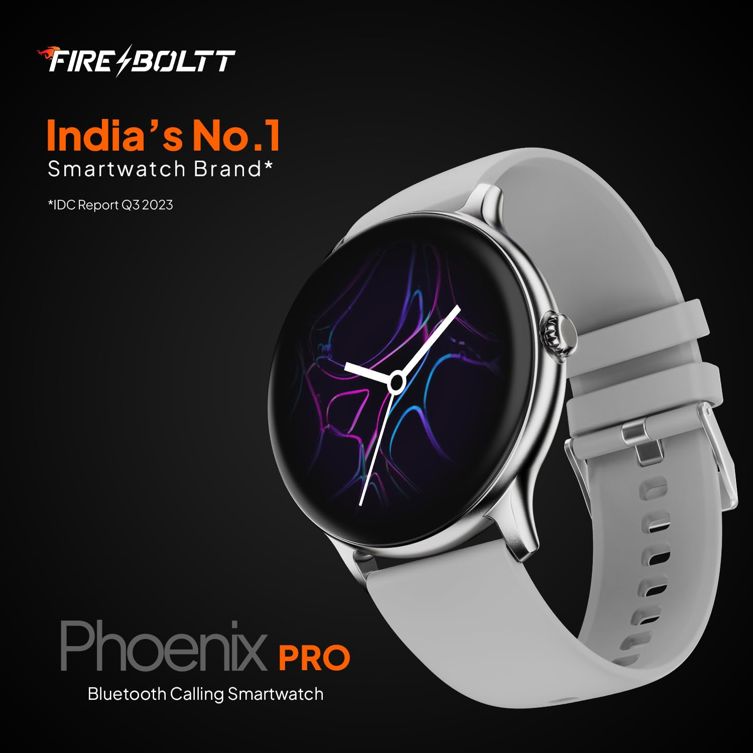 Fire-Boltt Phoenix Pro Smart Watch 139 inch Bluetooth Calling AI Voice Assistant Metal Body with 120 Sports Modes SpO2 Heart Rate Monitoring Silver Grey