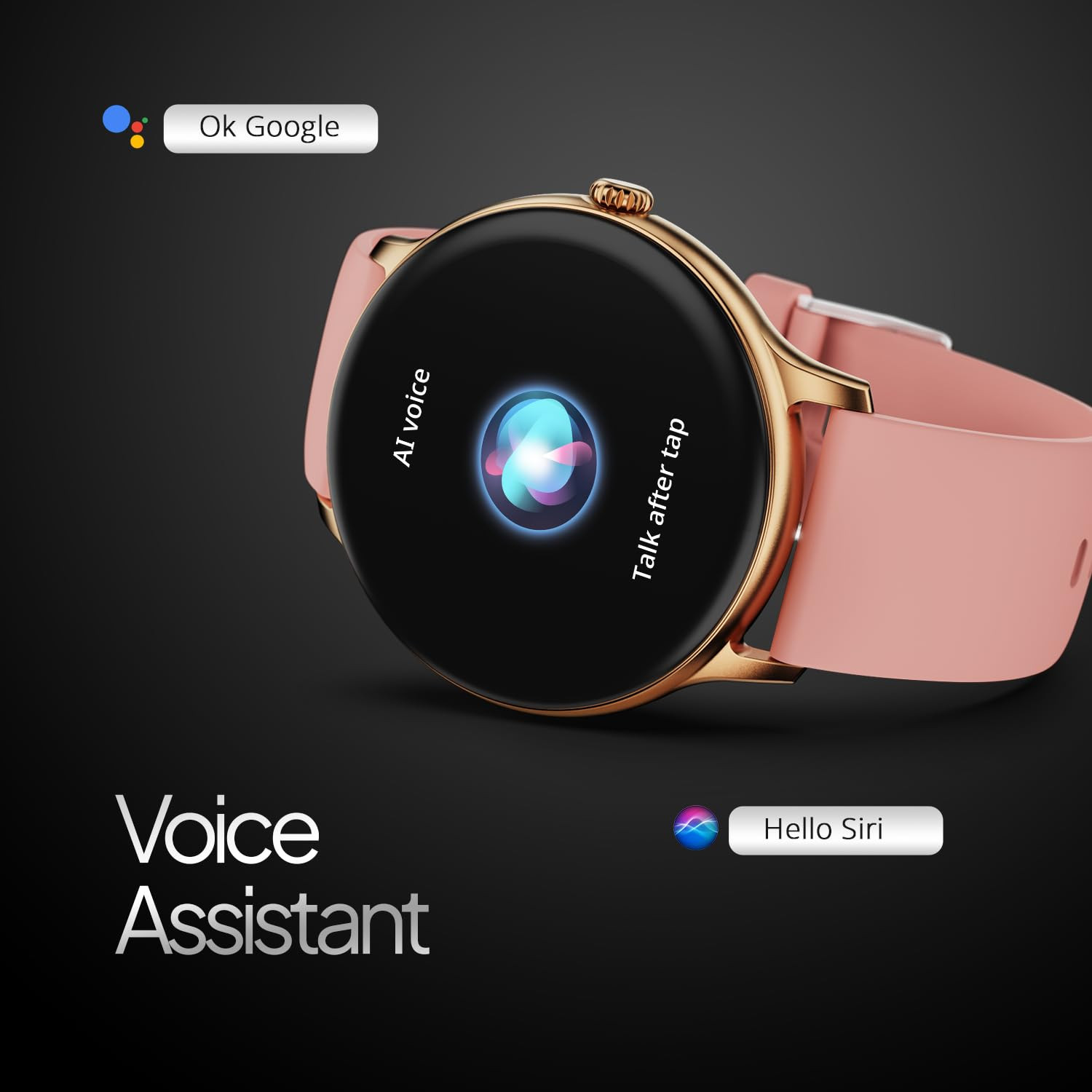 Fire-Boltt Phoenix Pro Smart Watch 139 inch Bluetooth Calling AI Voice Assistant Metal Body with 120 Sports Modes SpO2 Heart Rate Monitoring Gold Pink