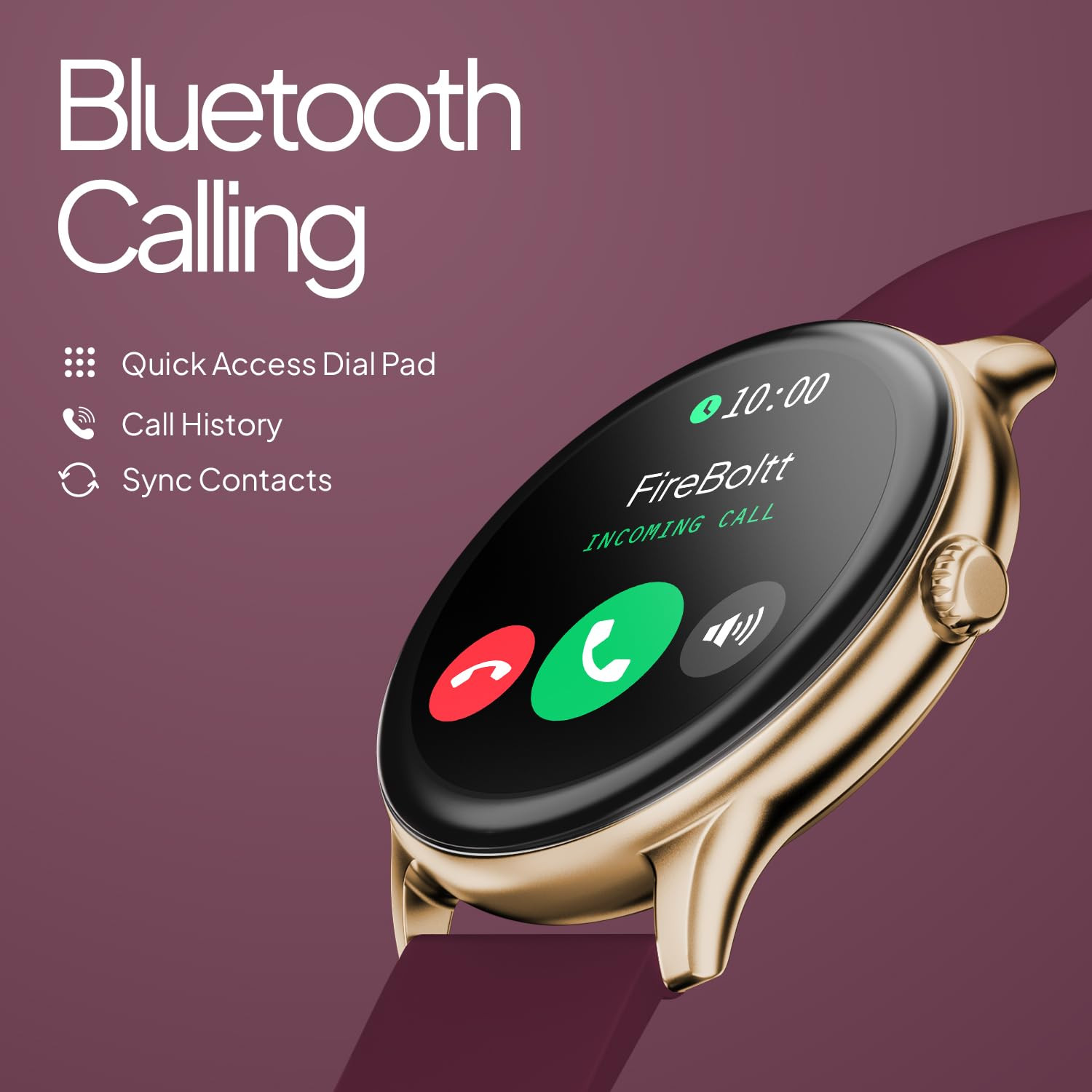 Fire-Boltt Phoenix Pro Smart Watch 139 inch Bluetooth Calling AI Voice Assistant Metal Body with 120 Sports Modes SpO2 Heart Rate Monitoring Burgandy