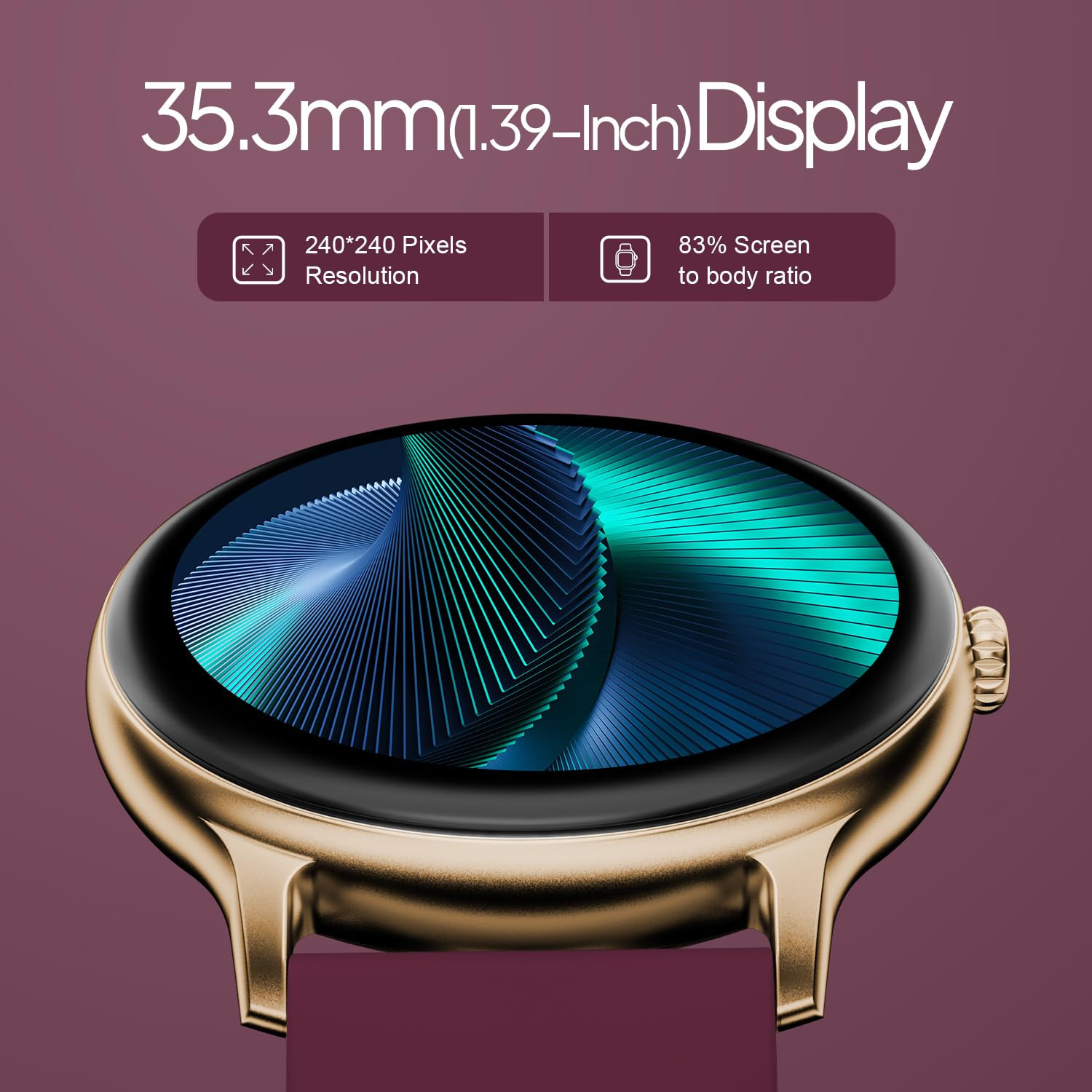 Fire-Boltt Phoenix Pro Smart Watch 139 inch Bluetooth Calling AI Voice Assistant Metal Body with 120 Sports Modes SpO2 Heart Rate Monitoring Burgandy