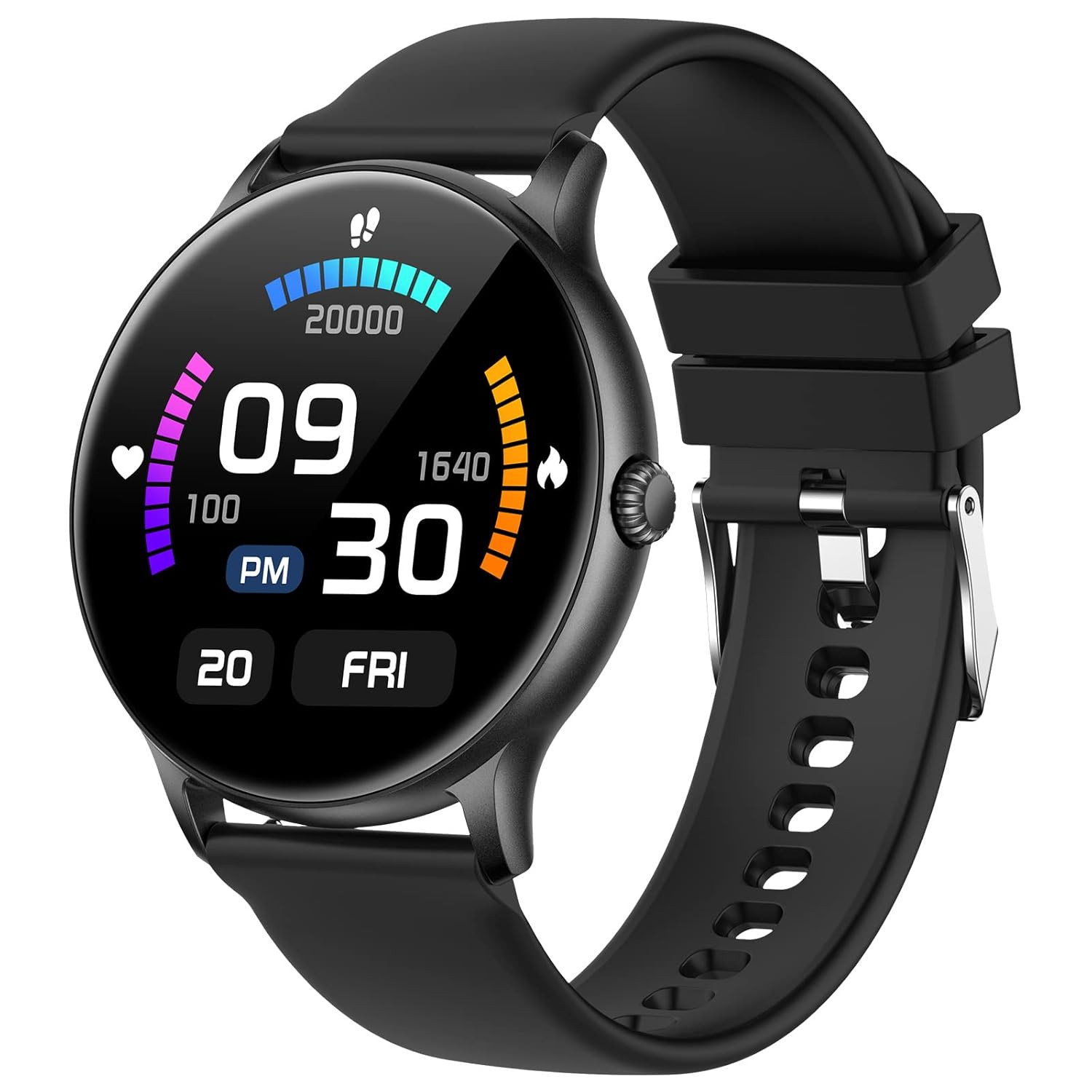 Fire-Boltt Phoenix Smart Watch with Bluetooth Calling 13120 Sports Modes 240  240 PX High Res with SpO2 Heart Rate Monitoring  IP67 Rating Black