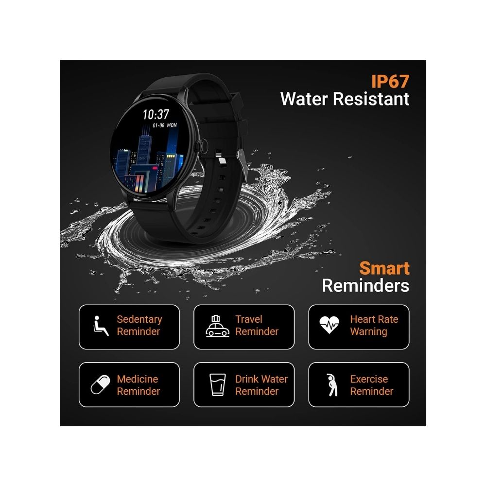 Fire-Boltt Terra AMOLED Always ON 390*390 Pixel Full Touch Screen, Spo2 & Heart Rate Monitoring Smartwatch(BSW019)
