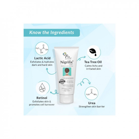 Fixderma Nigrifix Cream for Acanthosis Nigricans with Lactic Acid | Dermatologist Tested Retinol Cream