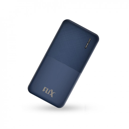 FLiX(Beetel) New Launch PowerXtreme 10,000mAh 12W Slim Power Bank,USB C/Micro USB Input,Dual USB A Output,Compatible with iPhone (Type A to Lightning), Samsung, Google Pixel, Oneplus(Cobalt Blue-P10)