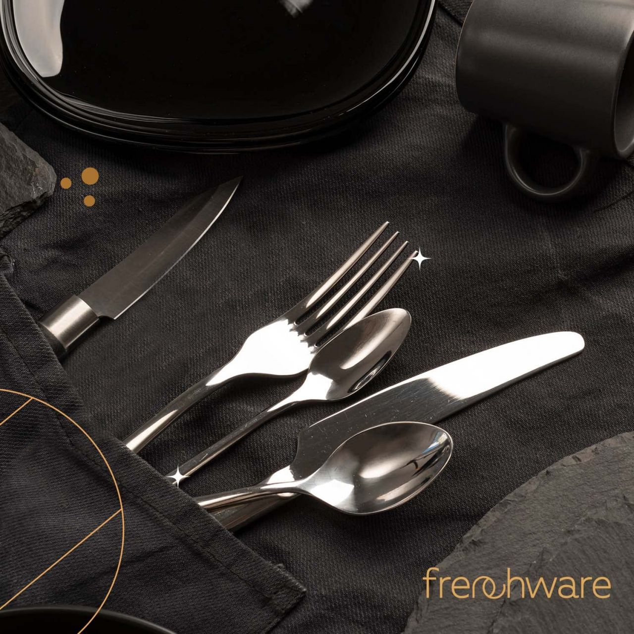 Frenchware Set of 12 Stainless Steel Spoons & Forks