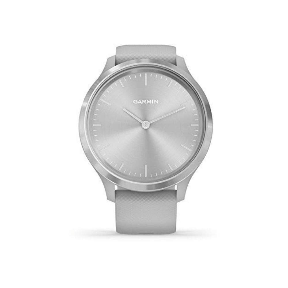 Garmin vÃ­vomove 3, Hybrid Smartwatch with Real Watch Hands and Hidden Touchscreen Display, Silver with Gray Case and Band