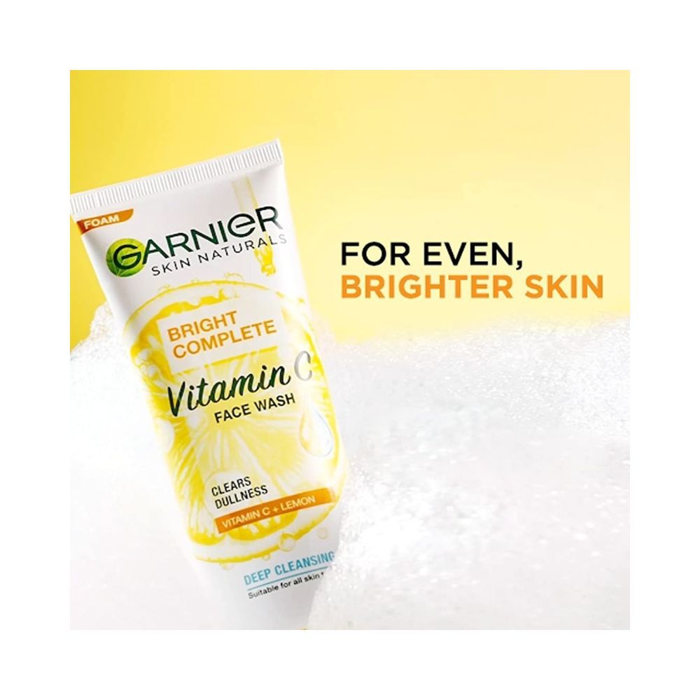Garnier Skin Naturals, Facewash, Cleansing and Brightening, Bright Complete, 150 g