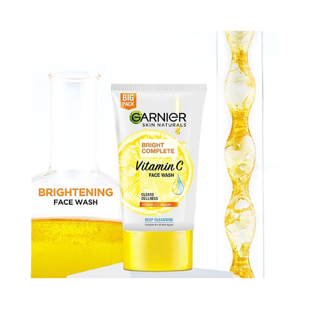 Garnier Skin Naturals, Facewash, Cleansing and Brightening, Bright Complete, 150 g