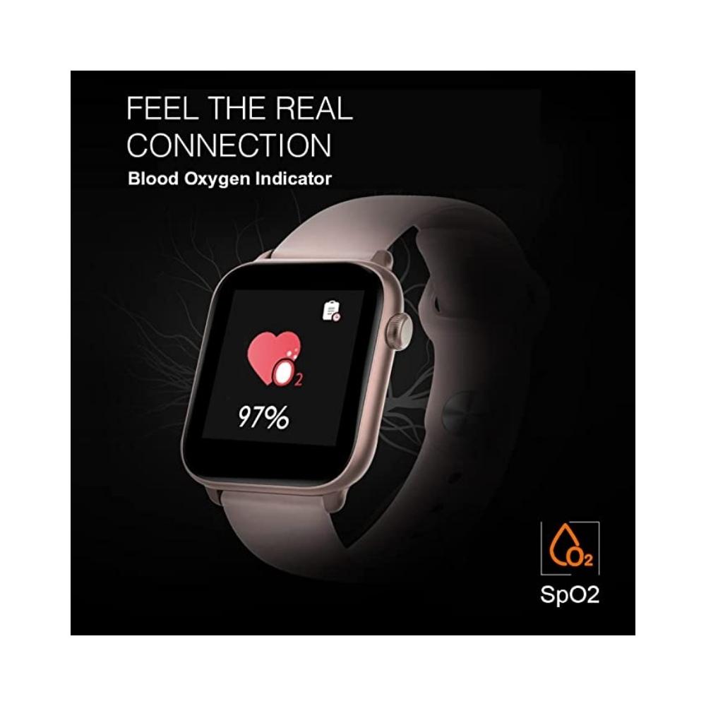 Gionee GSW5 Smartwatch with SpO2 Heart Rate Monitor Step Tracker Sleep Monitor IP68 Rating (Rose Pink)