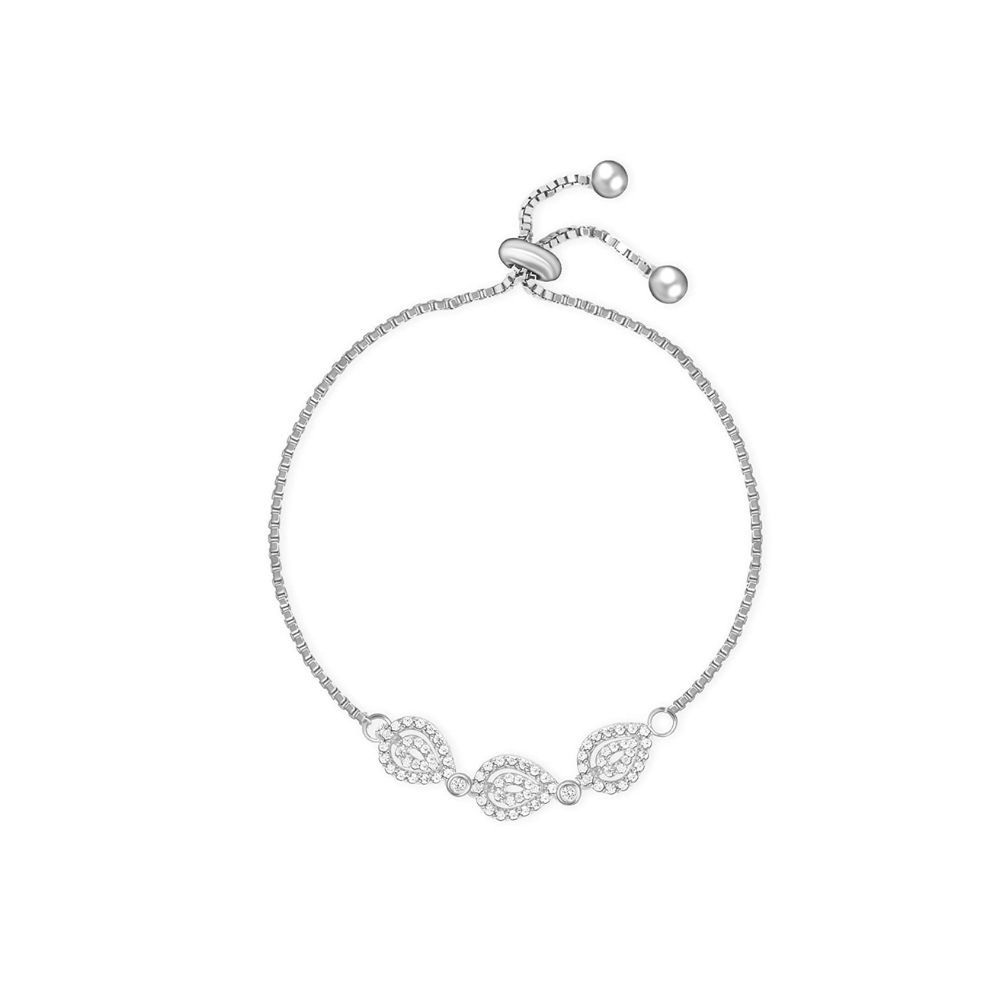 GIVA 925 Sterling Silver Love of Pear Bracelet, Adjustable
