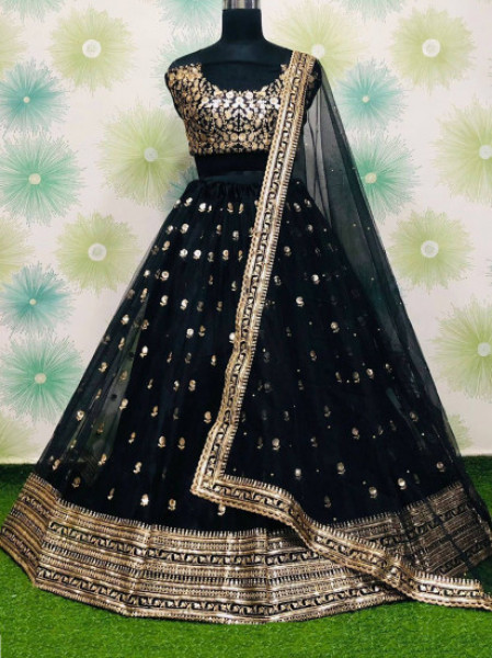 Impressive Black Digital Printed Cotton Silk Readymade Anarkali Kurti