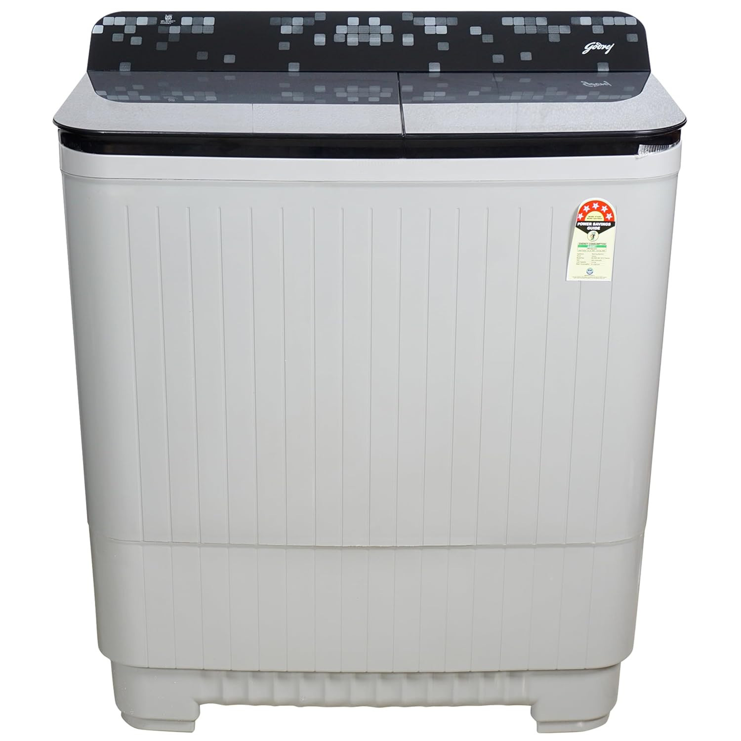 Godrej 12 Kg 5 Star Semi-Automatic Top Load Washing Machine with tinted toughened glass  soft close lids 2024 Model WS EDGE UNO 120 50 TB4 MIGR Aqua Power Pulsator Mist grey