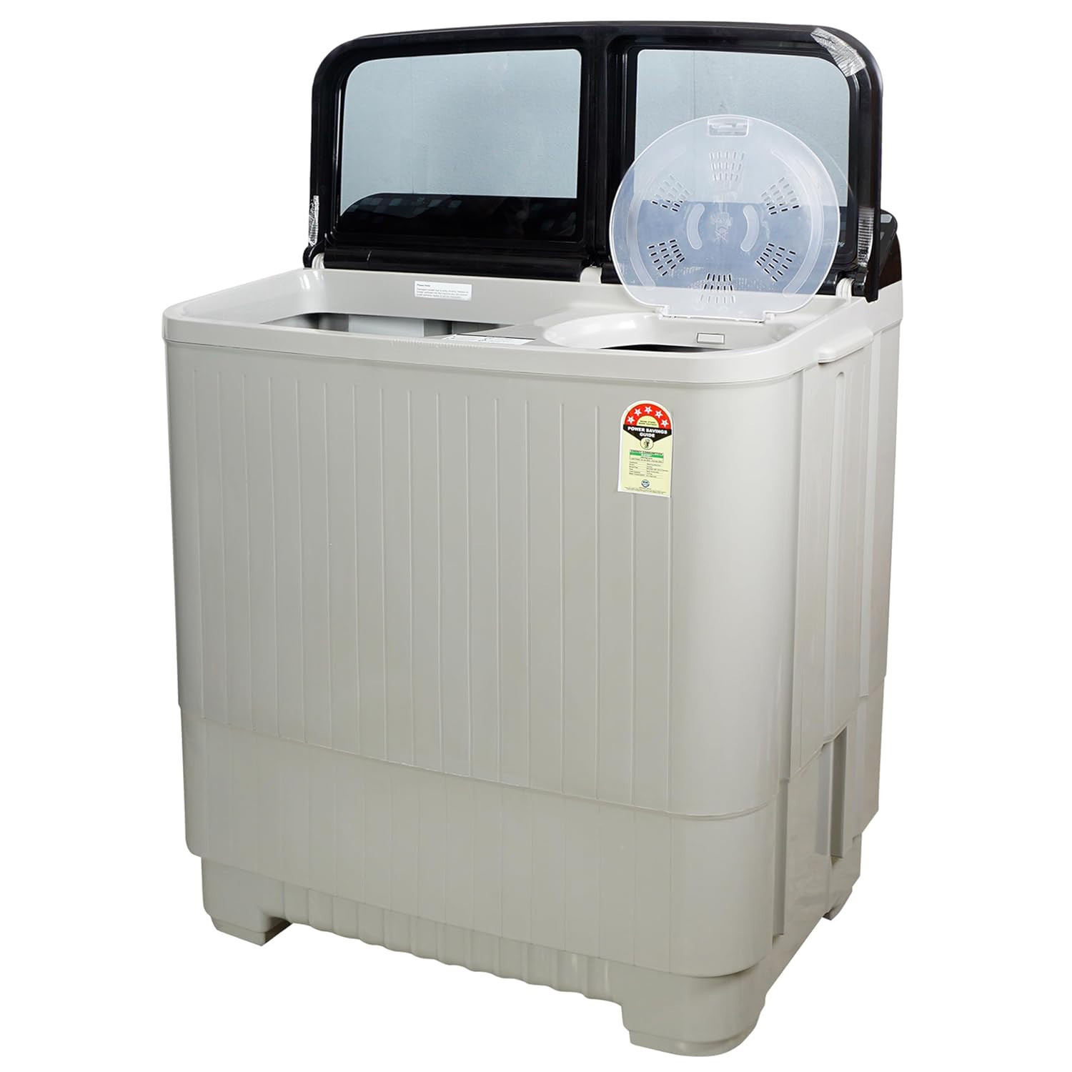Godrej 12 Kg 5 Star Semi-Automatic Top Load Washing Machine with tinted toughened glass  soft close lids 2024 Model WS EDGE UNO 120 50 TB4 MIGR Aqua Power Pulsator Mist grey