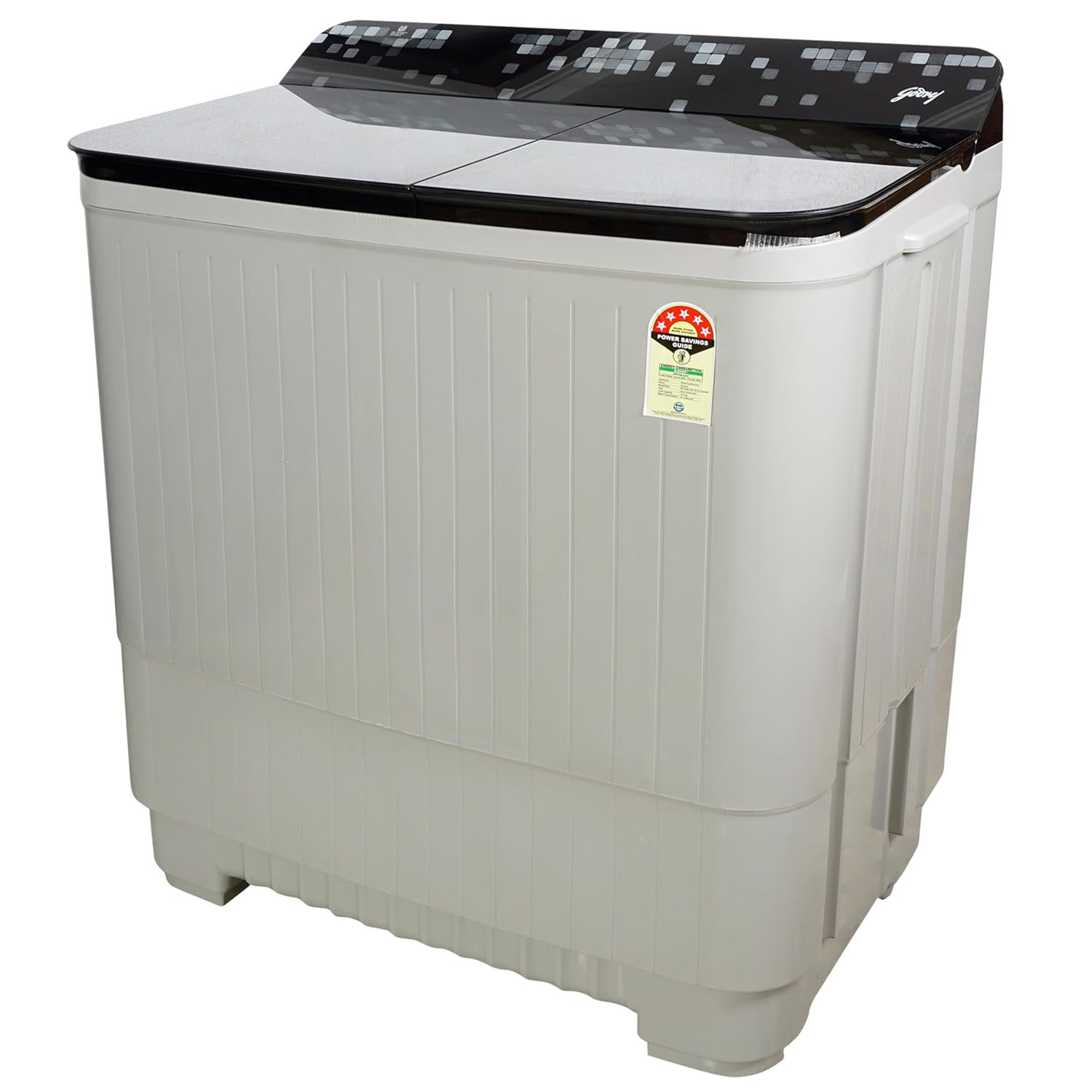 Godrej 12 Kg 5 Star Semi-Automatic Top Load Washing Machine with tinted toughened glass  soft close lids 2024 Model WS EDGE UNO 120 50 TB4 MIGR Aqua Power Pulsator Mist grey