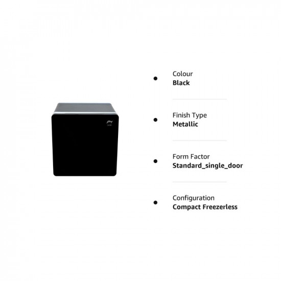Godrej 30 L Qube Personal Standard Single door Cooling Solution (TEC Qube 30L HS Q103, Black)