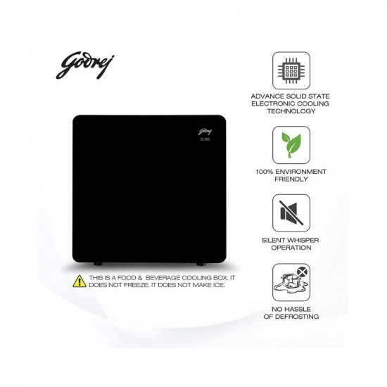 Godrej 30 L Qube Personal Standard Single door Cooling Solution (TEC Qube 30L HS Q103, Black)