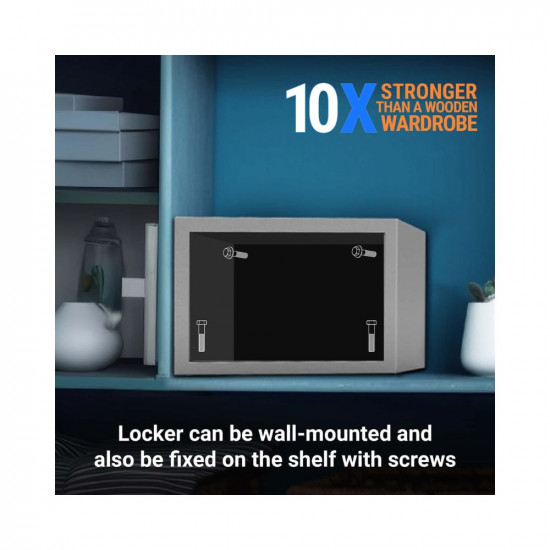 Godrej Security Solutions Forte Pro 15 Litres Digital Electronic Safe Locker for Home & Office with Motorized Locking Mechanism (Light Grey)