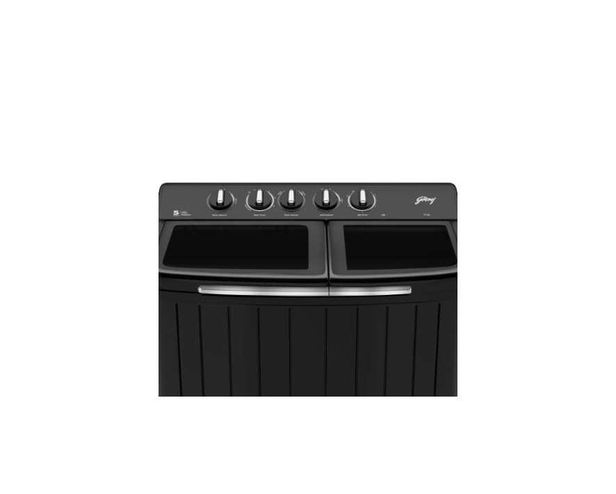 Godrej WS EDGE RIO 100 50 TB3 SLGR 10 Kg 5 star Semi-Automatic Top Loading Washing Machine Royal Gold Toughened Glass Lids
