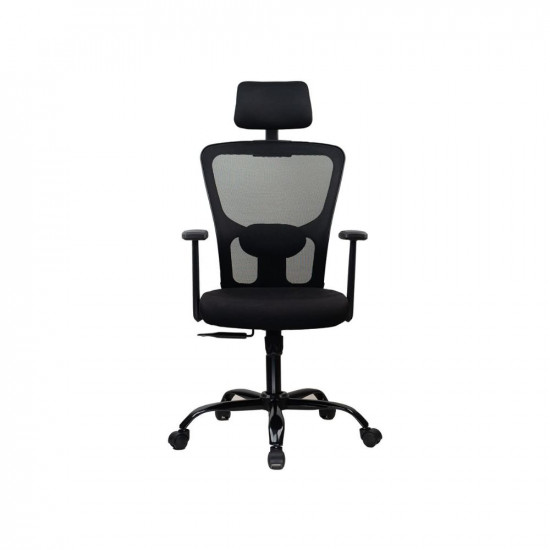 Green Soul® Jupiter Echo Office Chair, High Back Mesh Ergonomic Home Office Desk Chair with 2D Adjustable Headrest & Lumbar Support, Synchro-Tilt Lock Mechanism & Heavy Duty Metal Base (Black)