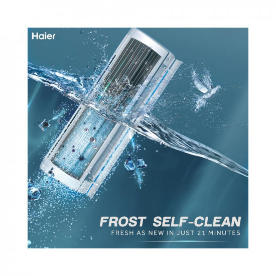 Haier 1 Ton 4 Star Intelli Smart Split AC Copper 7 in 1 Convertible Anti Bacterial Filter Cools at 60C Temp 20 Mtrs Air Throw - HSU13K-PYFR4BN-INVWhite2024 Model