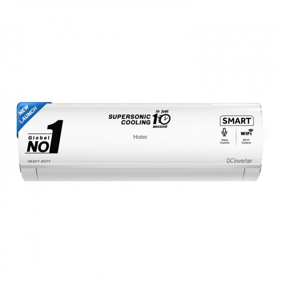 Haier 15 Ton 3 Star Triple Inverter Intelli Smart Split AC Copper 7 in 1 Convertible Anti Bacterial Filter Cools at 60C Temp 20 Mtrs Air Throw - HSU50K-PYFW3BN-INVWhite2024 Model
