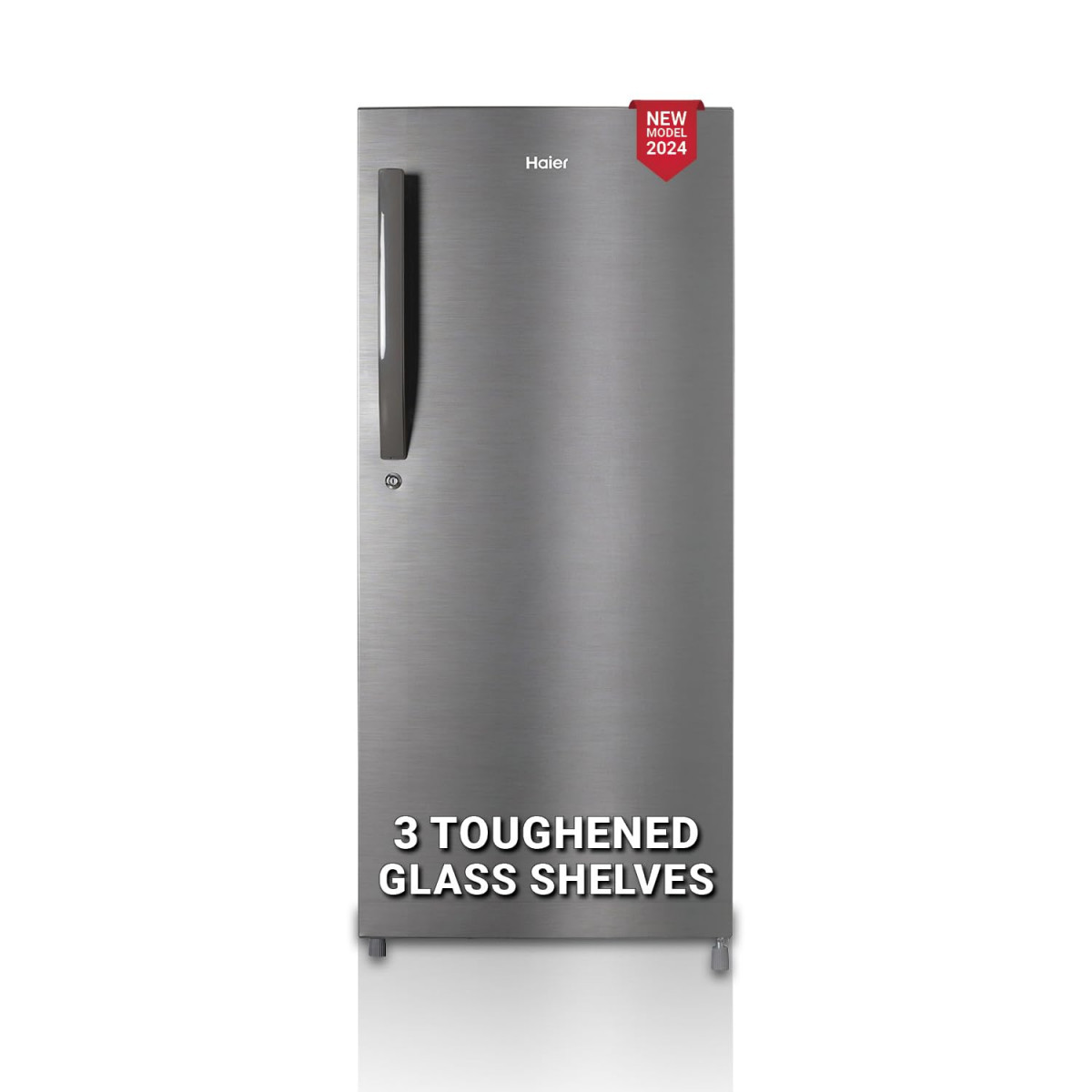 Haier 190L 4-Star Direct Cool Single Door Refrigerator 2024 Model HED-204DS-P Dazzle Steel
