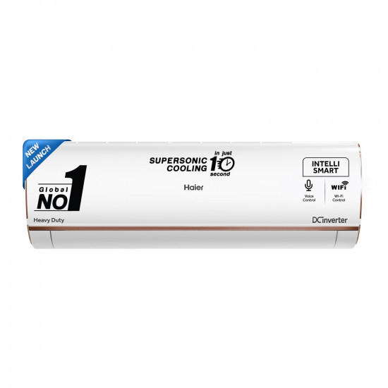 Haier 2 Ton 3 Star Intelli Smart Split AC Copper 7 in 1 Convertible Anti Bacterial Filter Cools at 60C Temp 20 Mtrs Air Throw - HSU24K-PYFR3BE-INV White2024 Model