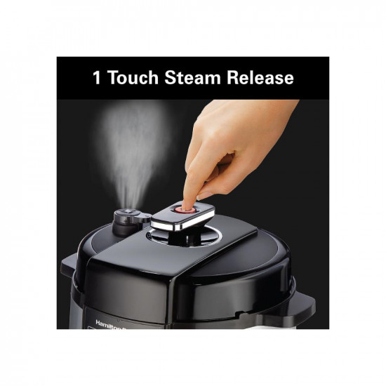 Hamilton Beach Electric Pressure Cooker 10 in 1 Function Rice Cooker Idli Maker 1 Touch Steam Release Cook  Serve Delayed Start Slow Cook Technology 10 Preset Program Stainless Steel 57L