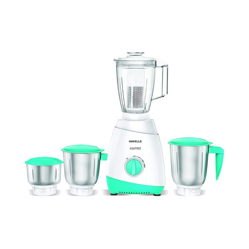 Havells Aspro 4 Jar 500 watt Mixer Grinder with 175Ltr Polycarbonate Jar