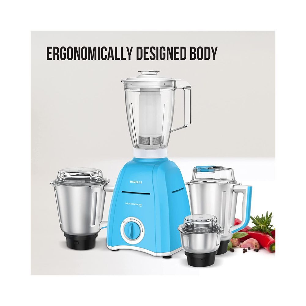 Havells Hexo 1000 watts 3 Jar Juicer Mixer Grinder White  Purple