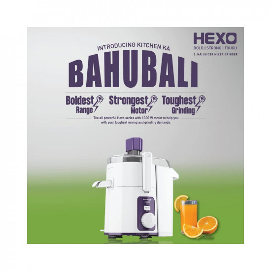 Havells Hexo 1000 watts juicer White  Purple GHFJMDJV100