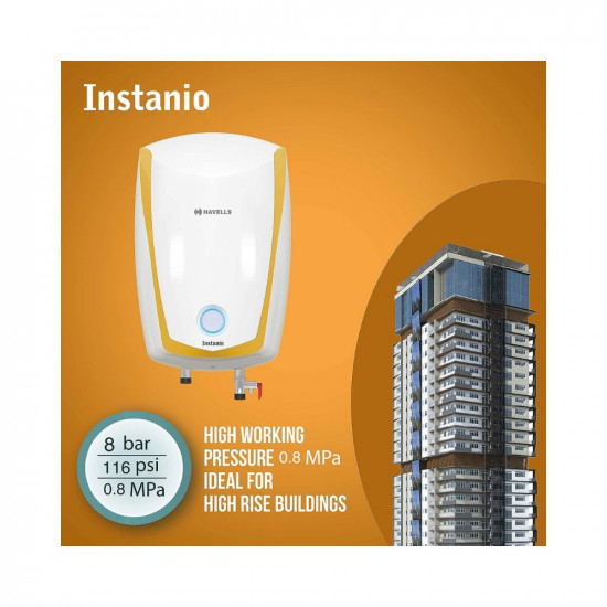 Havells Instanio 10 Litre Storage Water Heater (White Mustard)