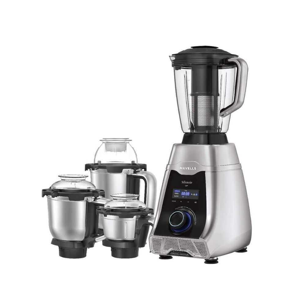 Havells Silencio Lowest Noise 4 Jar Mixer Grinder Grey Black