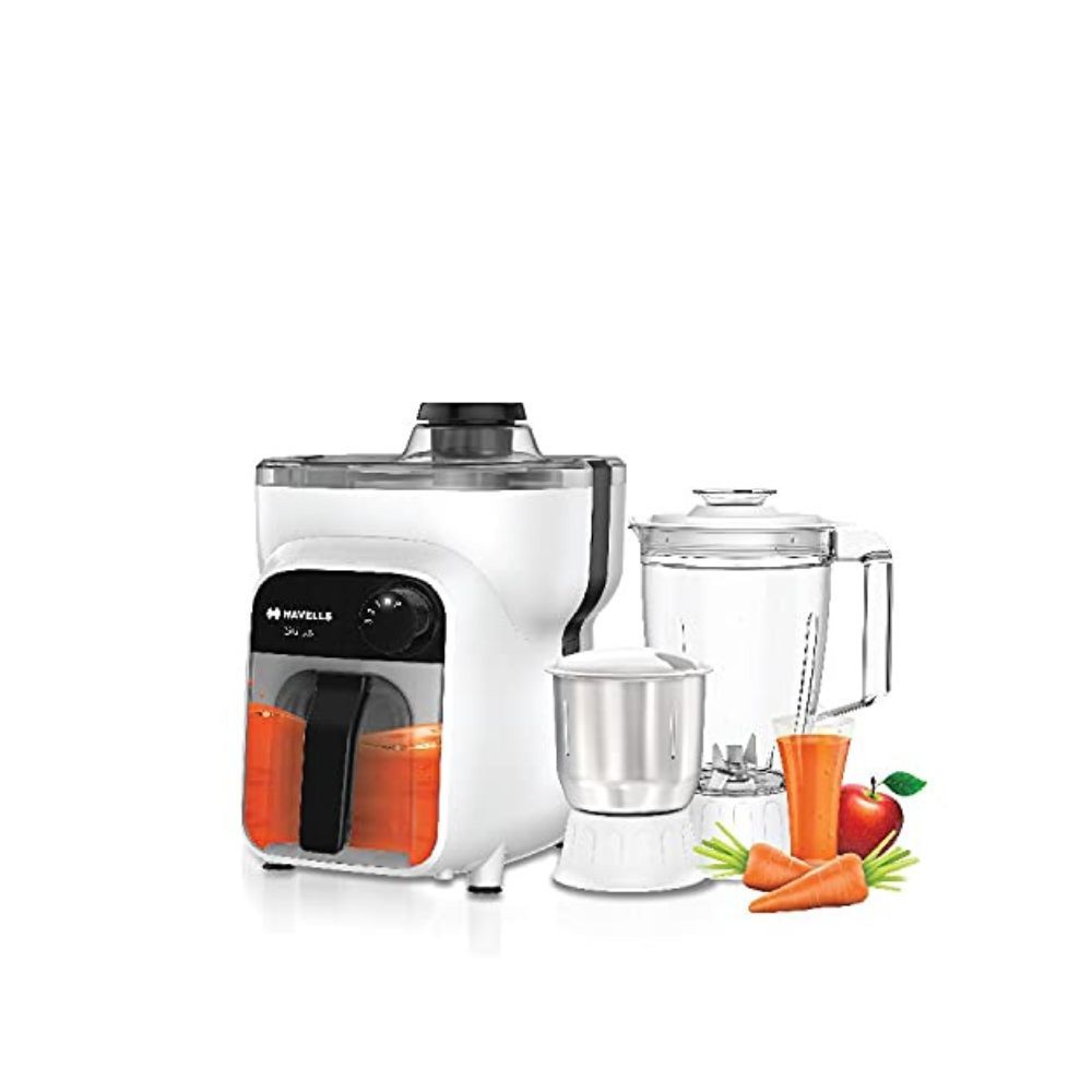 Havells Stilus Juicer Mixer Grinder 500W with 3 Jar Grey White