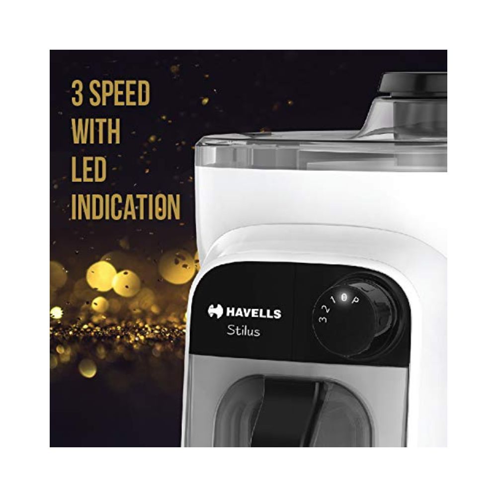 Havells Stilus Juicer Mixer Grinder 500W with 3 Jar Grey White