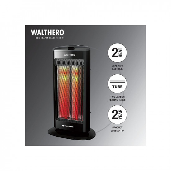 Havells Walthero 1000 Watt Carbon Heater (Black)