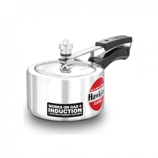 Hawkins 15 Litre Classic Aluminium Pressure Cooker Induction Inner Lid Cooker Pan Cooker Best Cooker Silver ICL15