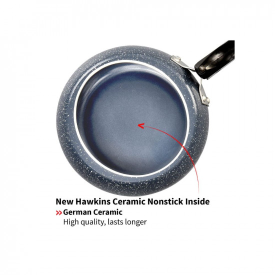 Hawkins 2 Litre Ceramic Nonstick Pressure Cooker Induction Inner Lid Cooker Granite Contura shaped Cooker Best Cooker ICC20