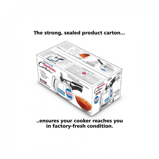Hawkins Stainless Steel Contura 3 Litre Inner Lid Pressure Cooker Induction Compatible